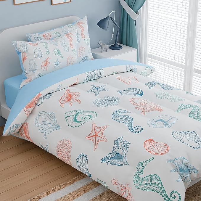 Kids Bedding Set for Girls Boys, Ultra Soft Microfiber Comforter Set Twin Size - Image 3
