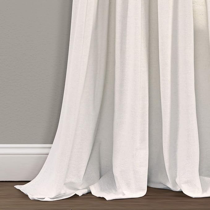 Lush Decor Linen Button Window Curtain Panel, Bedroom & Dining Room - Image 4