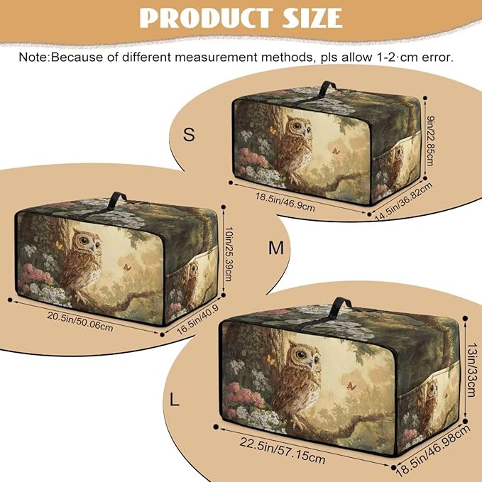Owl Floral Tree Butterfly Print Microwave Oven Dust Cover Heavy Duty Microwave - Image 7
