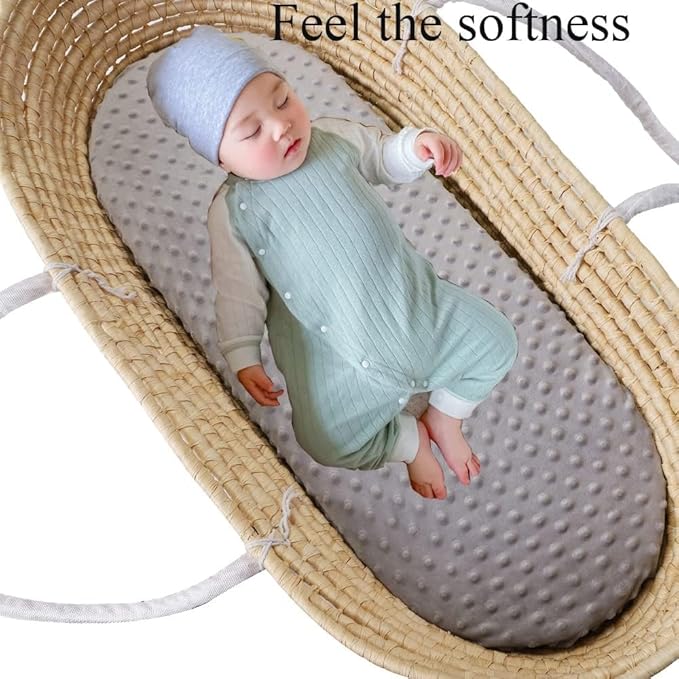 Dot Bassinet Sheet Set 2 Pack Stretch Fitted Cradle Sheets, Ultra Soft - Image 3