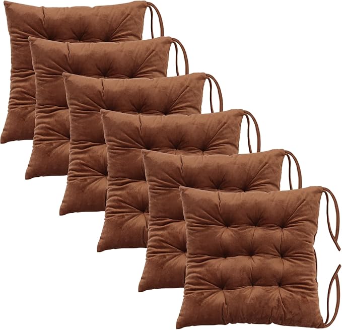 6 Pack Square Seat Cushion Chair Pads by MissSoul