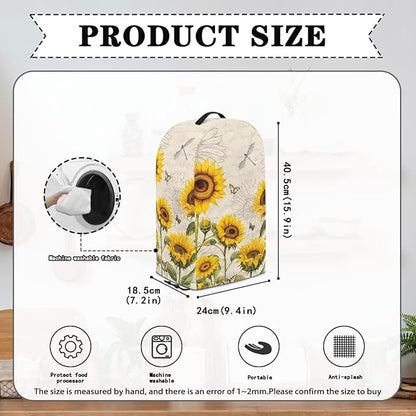 Sunflower Dragonfly Print Blender Dust Cover - Image 6