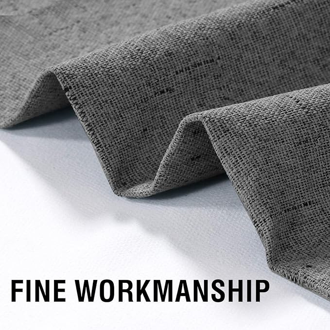 H.VERSAILTEX Linen Look 100% Blackout Curtains 63 Inches Long - Image 5