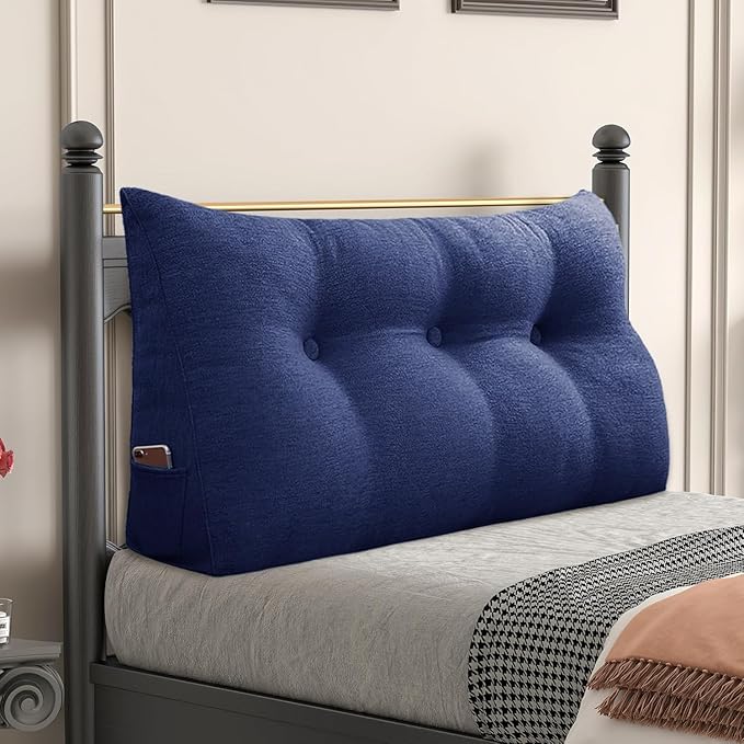 Daneey Headboard Pillow Twin, Triangular Wedge Pillow Headboard, Linen-Textured by Daneey