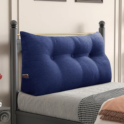 Daneey Headboard Pillow Twin, Triangular Wedge Pillow Headboard, Linen-Textured by Daneey