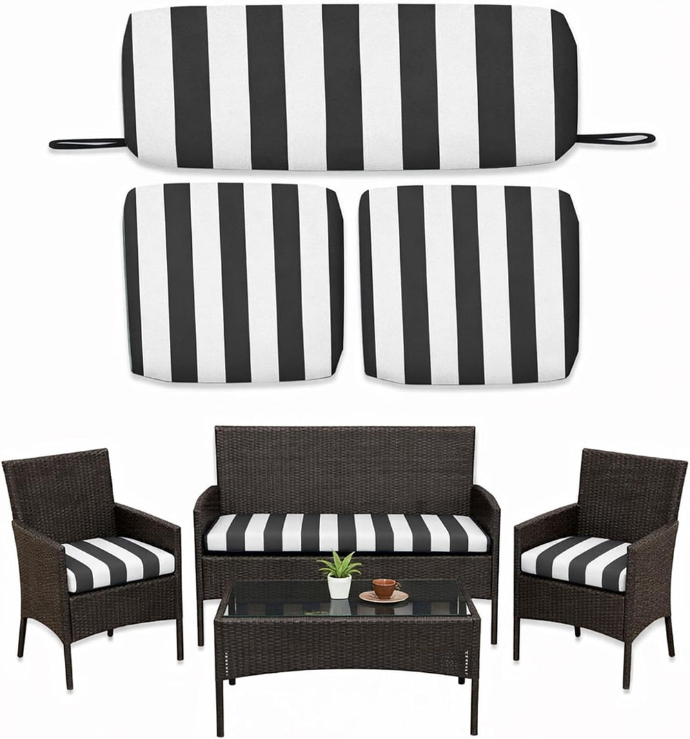 3 Pack Outdoor Patio Cushions Replacement Covers Waterproof