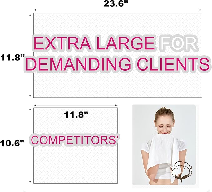 Premium Extra Large and Thick Pure Cotton Disposable Washcloths, Portable - Image 8
