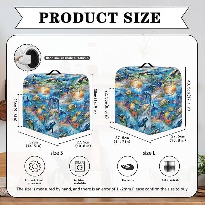 Ocean Dolphin Turtle Print Mixer Cover Stand Mixer Dust Proof Covers - Image 6
