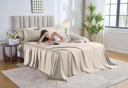 Pure Bamboo Twin XL Sheets, Genuine 100% Organic Viscose Derived from Bamboo - Image 2
