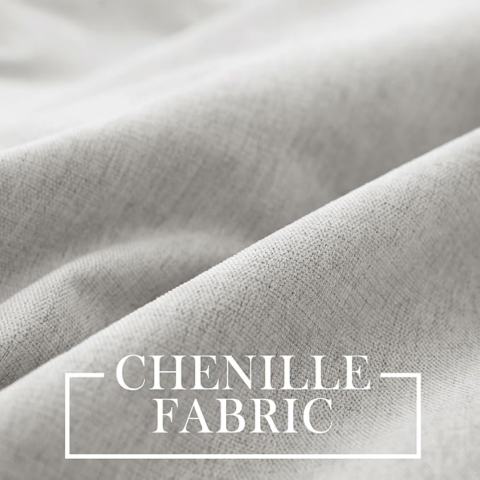 Macochico Thermal Blackout Chenille Curtains 100% Blackout Window Draperies - Image 3