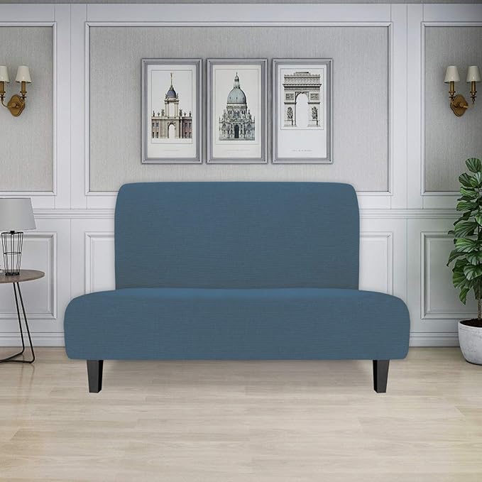 Easy-Going Stretch Futon Sofa Slipcover Armless Sofa Bed Cover Furniture - Image 2