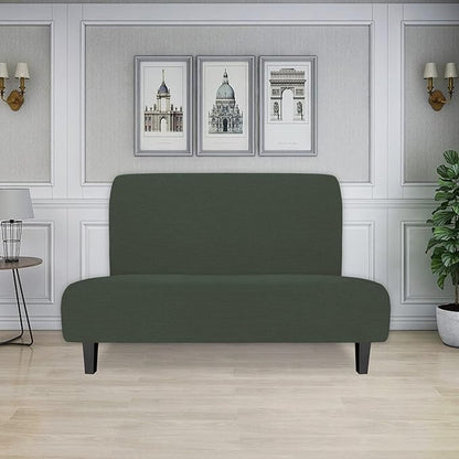 Easy-Going Stretch Futon Slipcover Armless Futon Bed Cover Furniture Protector - Image 2