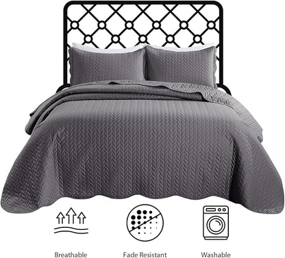 IR Imperial Rooms 8 Pack Quilt King Size Bedding - Image 3