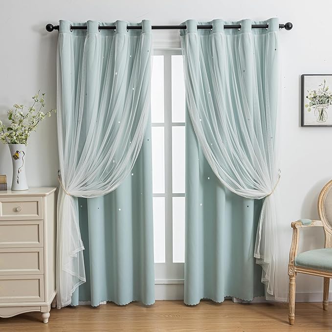 indistar Star Cutout Kids Window Blackout Curtains by indistar