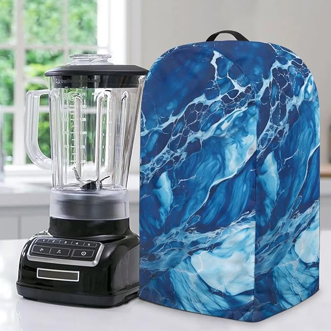 Marble Print Blender Dust Cover, Stand Mixer or Coffee Maker Appliance Covers by Annejudy
