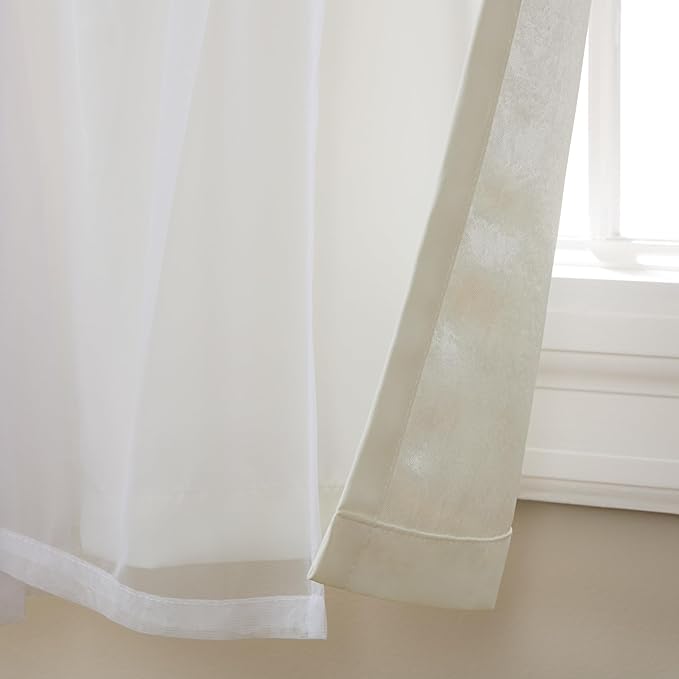 TOWN & COUNTRY LUXE Talia Double Layer Indoor Curtains, Sheer and Room - Image 2
