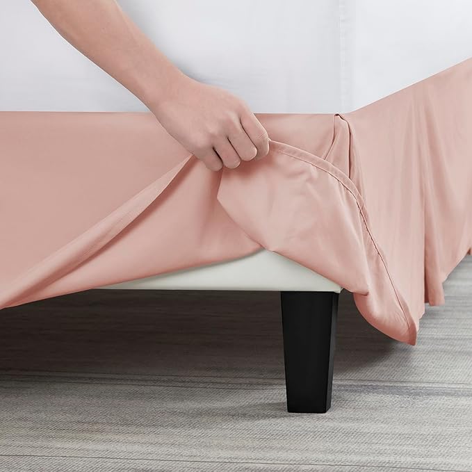 Nestl Peach Beige Full XL Bed Skirt - Image 5