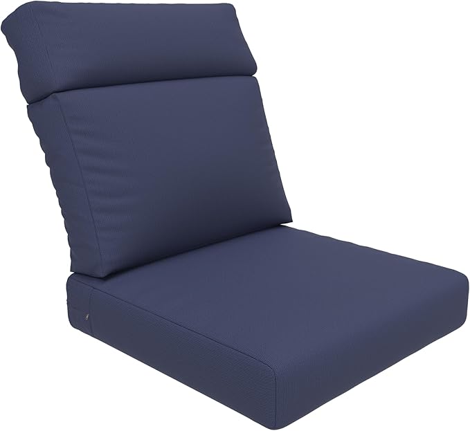 Covers & All CoverRite Rectangle High Back Chair Cushion, 600 Denier, Foam Seat by CoversAll