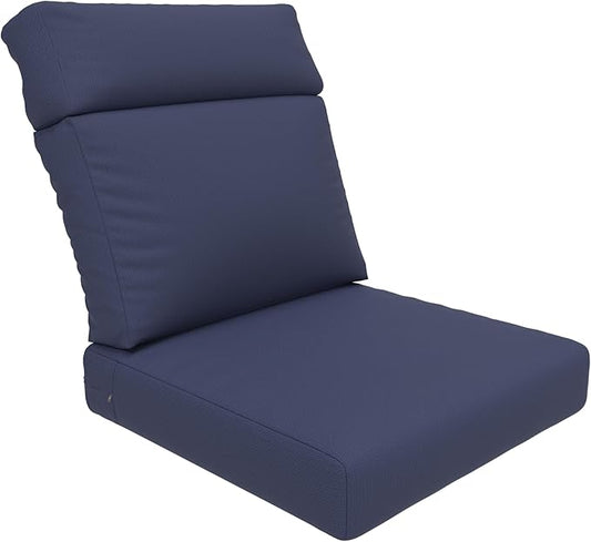 Covers & All CoverRite Rectangle High Back Chair Cushion, 600 Denier, Foam Seat by CoversAll