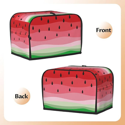 Cute Fruit Red Green Watermelon 2 Slice Toaster Cover, Waterproof Toaster Dust - Image 4