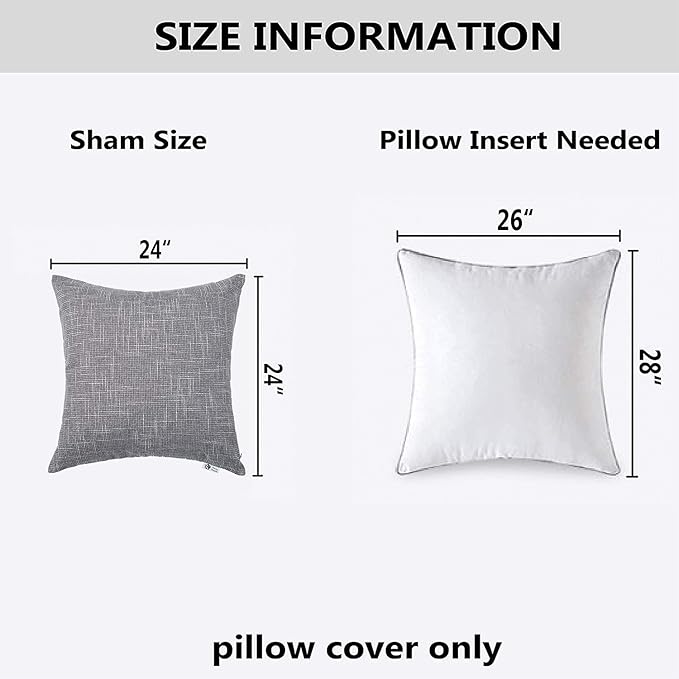 Kevin Textile 2 Pack Decorative Linen Throw Pillow Covers, Neutral Outdoor - Image 6