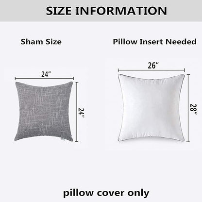 Kevin Textile 2 Pack Decorative Linen Throw Pillow Covers, Neutral Outdoor - Image 6