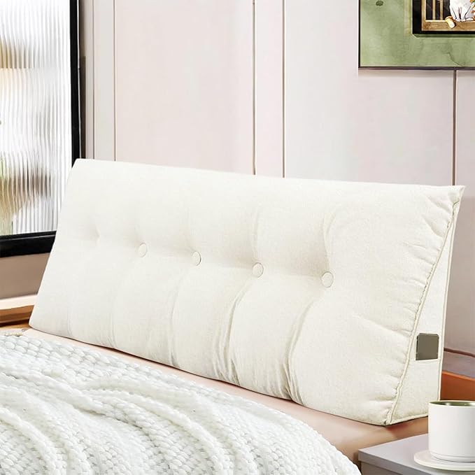 Headboard Pillow Queen, Large Triangular Wedge Headboard Pillow by DANGHOOGYFurnitureCushions