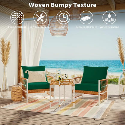 Sundale Outdoor Olefin Deep Seat Cushion Set of 2, Patio Chair Cushion and - Image 8