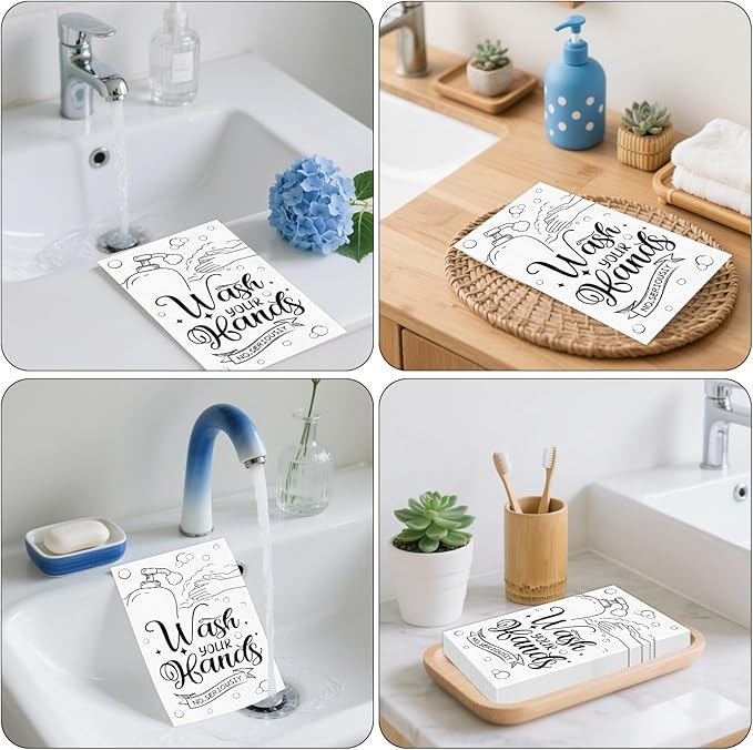 100 PCS Disposable Hand Towels for Bathroom, Bathroom Guest Napkins Wash Your - Image 7