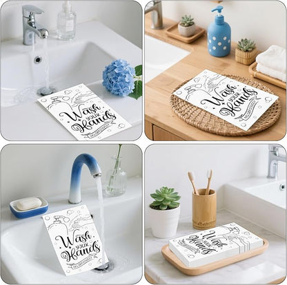 100 PCS Disposable Hand Towels for Bathroom, Bathroom Guest Napkins Wash Your - Image 7