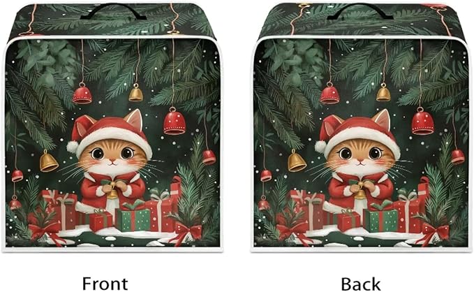 Coffee Maker Cover Christmas Cat Coffee Up Covers Dustproof Protector - Image 2