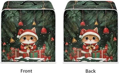 Coffee Maker Cover Christmas Cat Coffee Up Covers Dustproof Protector - Image 2