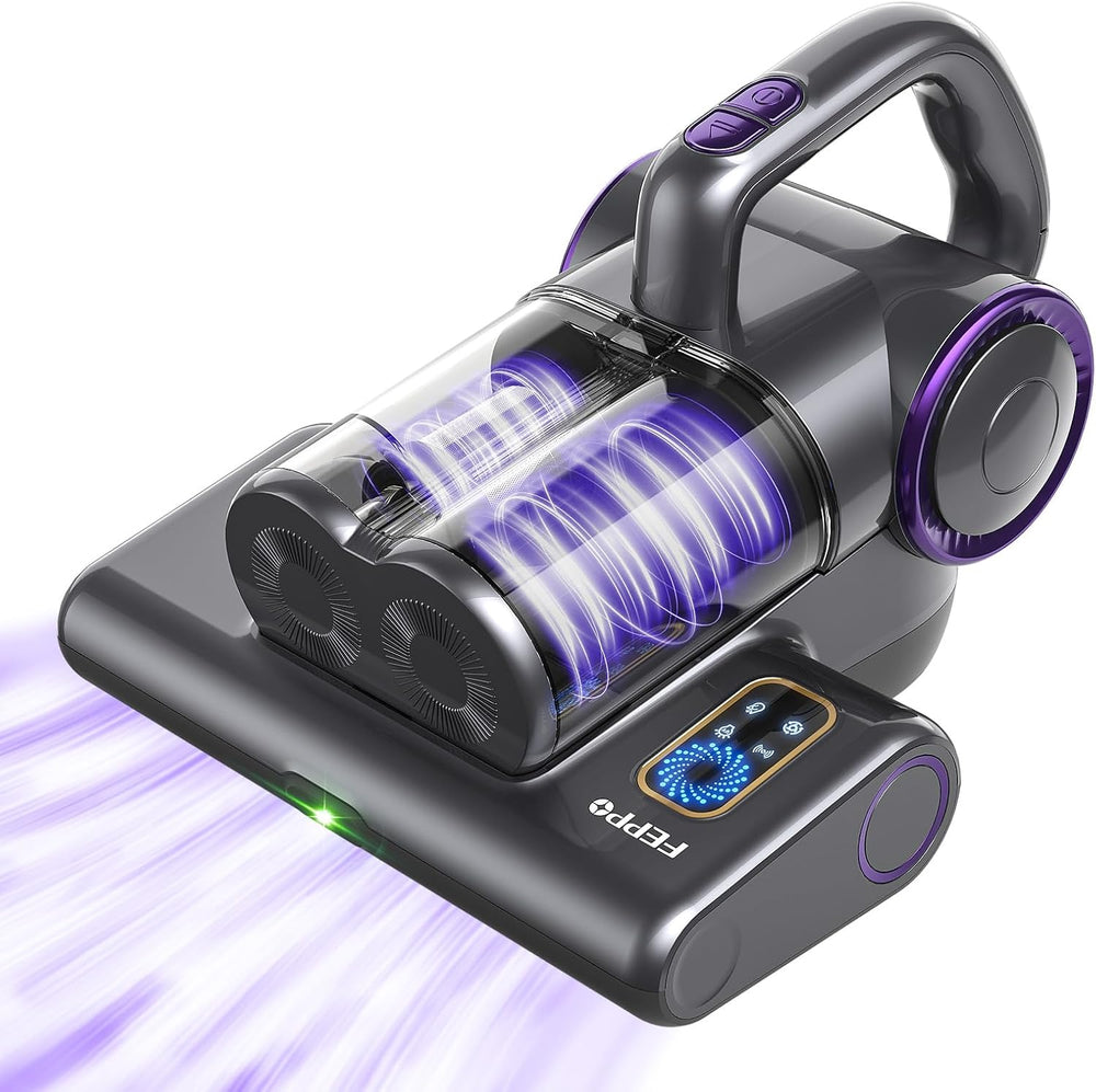 FEPPO Mattress Vacuum Cleaner, 16Kpa Bed Vacuum with 253.7nm UV-C Light