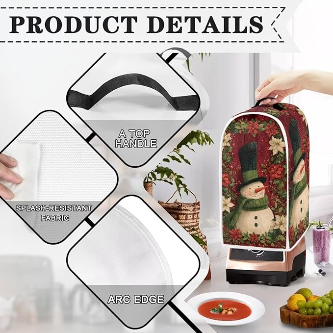 Snowman Blender Cover for Kitchen Resistance Food Processor Dust Cover - Image 3