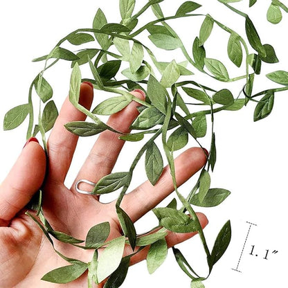 132 ft Large Leaf Trim Ribbon, Artificial Greenery Garland Vines - Image 2