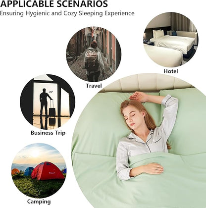 Sleeping Bag Liner Camping Adult Sleep Sack Lightweight Travel Sheet - Image 6