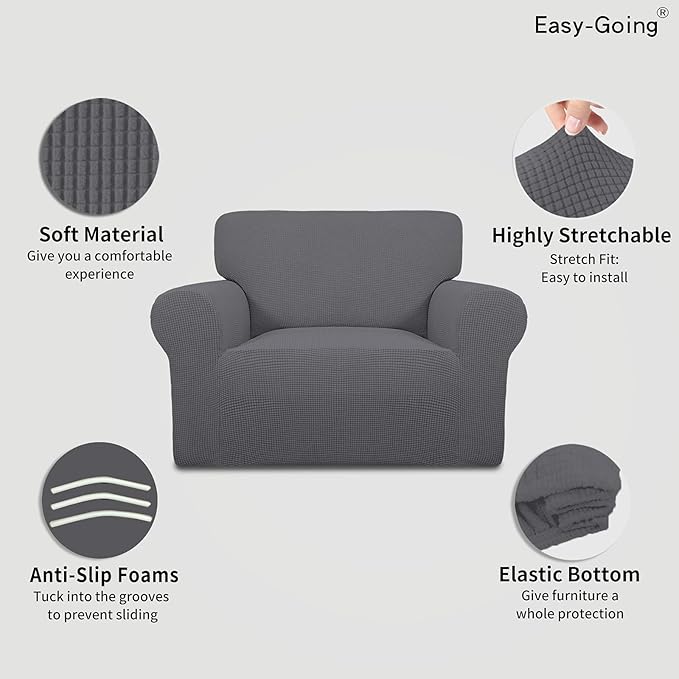 Easy-Going Stretch Oversized Chair Sofa Slipcover 1-Piece Couch Sofa Cover - Image 3