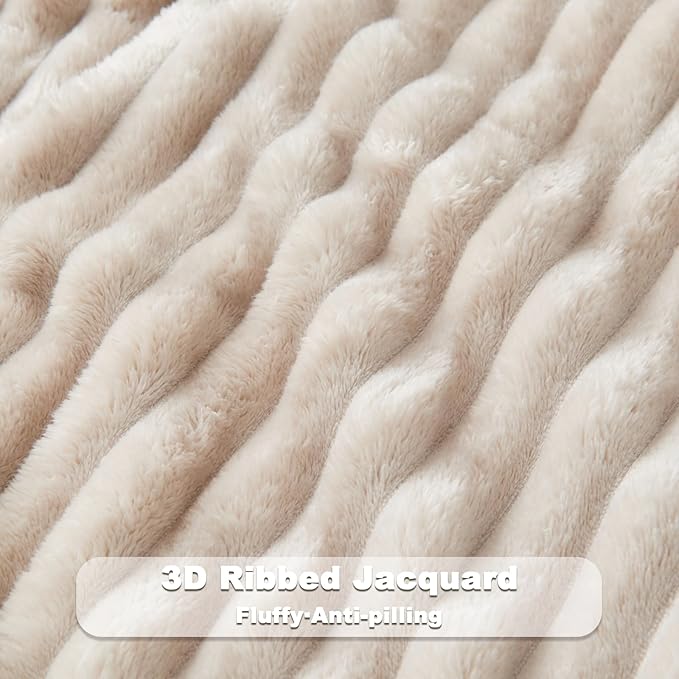 NEWCOSPLAY Super Soft Queen Blanket Linen Premium Silky Flannel Fleece 3D - Image 5