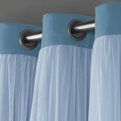 TOWN & COUNTRY LUXE Talia Double Layer Indoor Curtains, Sheer and Room - Image 3