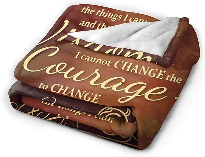 Serenity Prayer Blanket Christian Religious Throw Blanket Bible Verse Flannel - Image 2