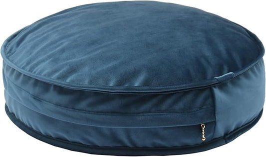 Round Floor Pillow Cover Velvet Throw Seating Pouf Yoga Meditation Cushion by YIUOR