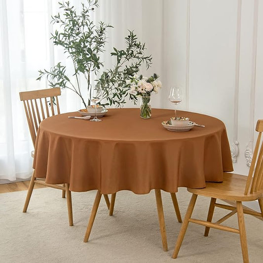 maxmill Fall Tablecloth Linen Looking Texture Stain Resistant Waterproof by maxmill