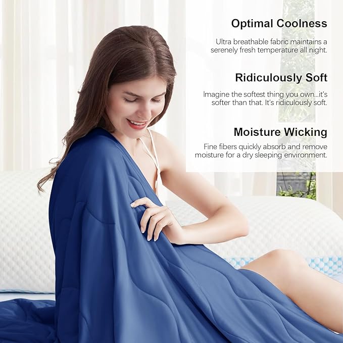 EASELAND Cooling Comforter King, Cold Touch Fabric Absorbs Body Heat, - Image 5