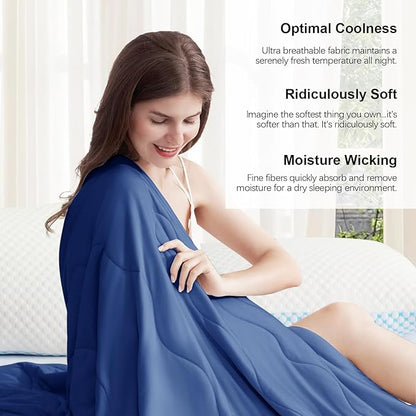 EASELAND Cooling Comforter King, Cold Touch Fabric Absorbs Body Heat, - Image 5