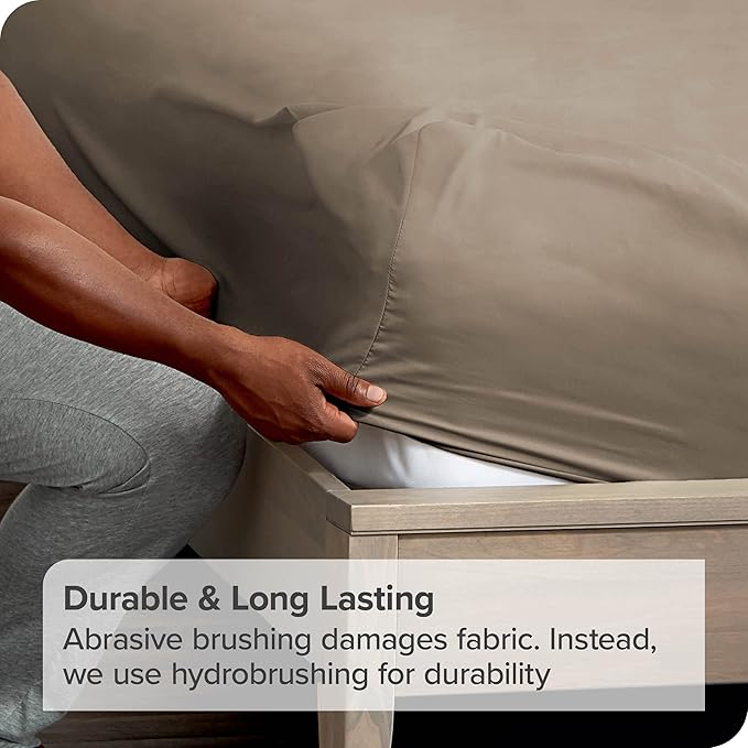 Bare Home 2-Pack Fitted Bottom Sheets Split King - Image 6