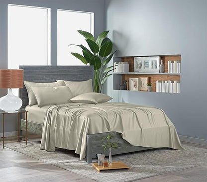 Pure Bamboo King Sheets, Genuine 100% Organic Viscose Derived from Bamboo Bed - Image 3