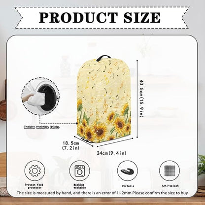 Blender Covers Kitchen Appliance Dust Cover Music Notes Sunflower Blender - Image 5