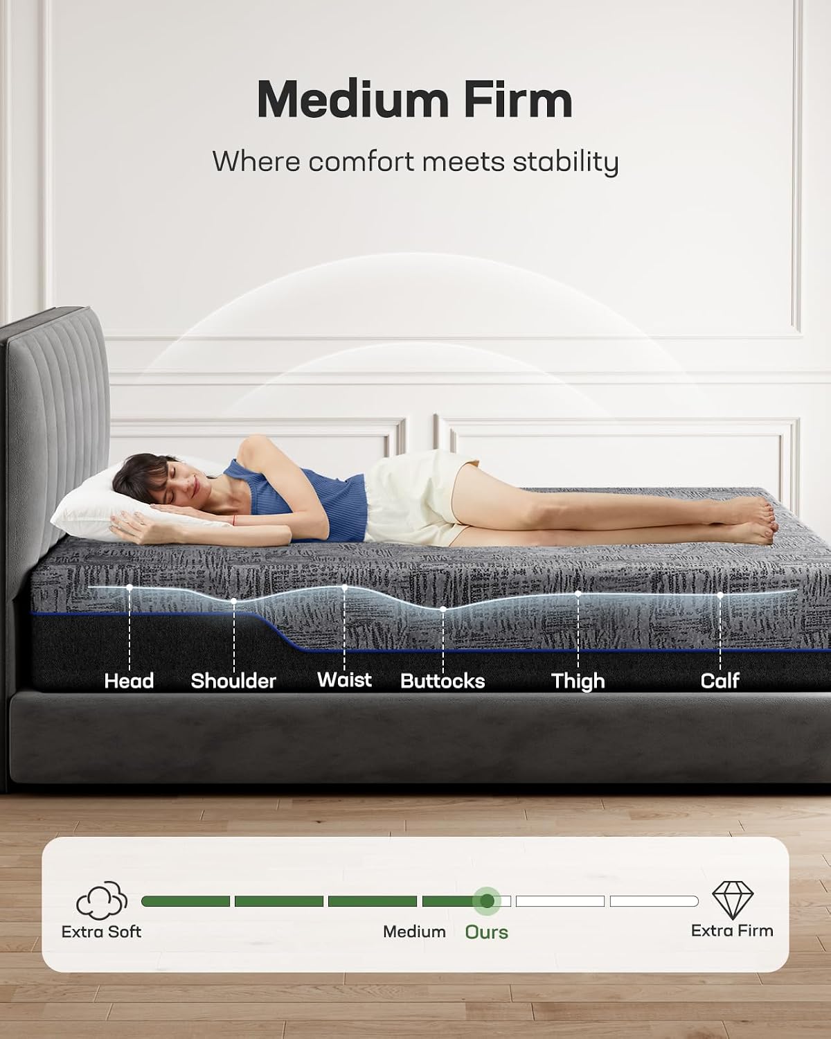 marsail adjustable bed frame full with mattress &, view 11