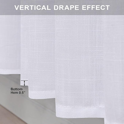 Pitalk White Curtains 38 Inch Wide - Image 7