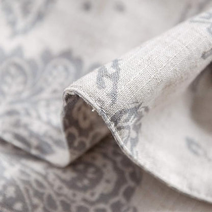 jinchan Kitchen Curtains Paisley Scroll Print Linen Small Window Tier Curtains - Image 4